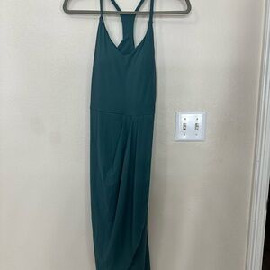 HALARA Teal Backless Dress
